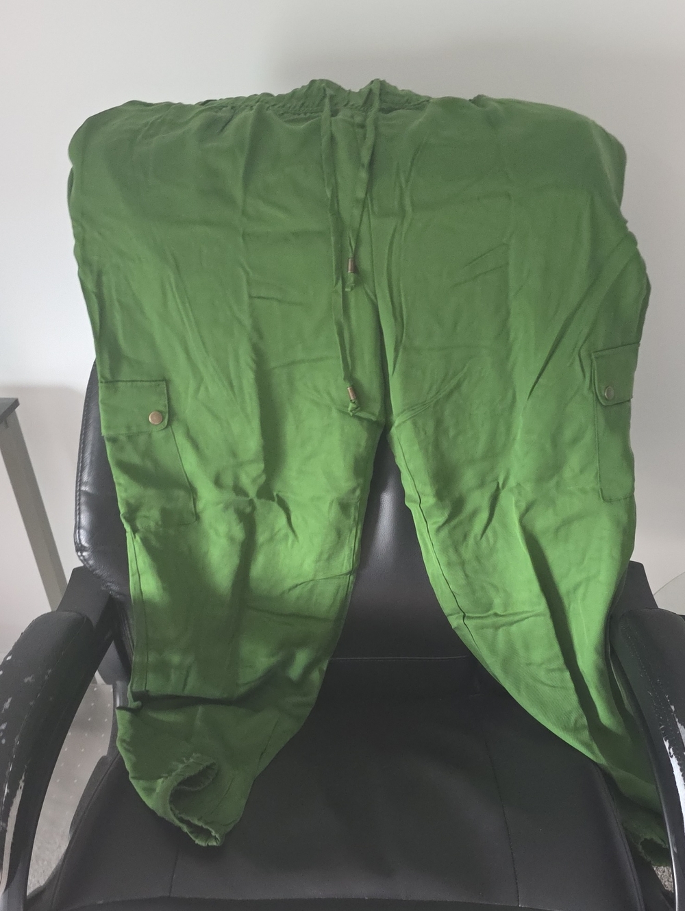 Ashley Stewart Green Cargo Jumpsuit Pants